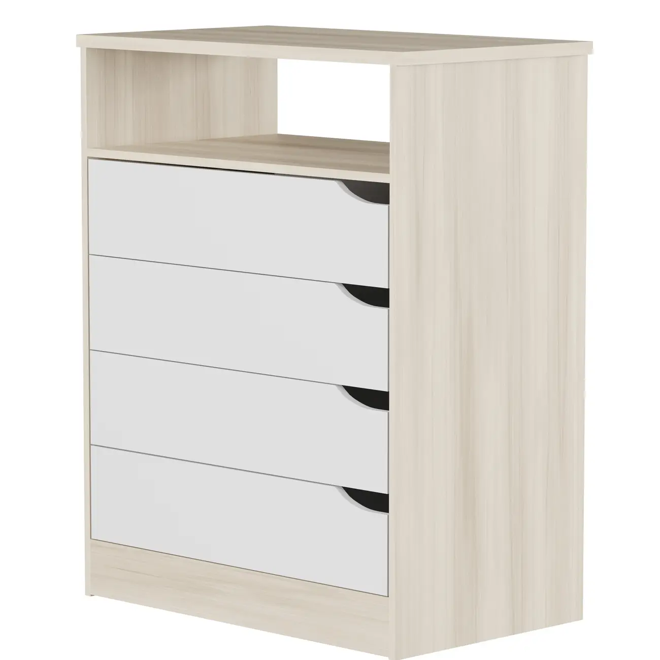 CÔMODA 4 GAVETAS 65 CM X 39 CM WINK - NATURAL WASHED/BRANCO - Foto 8