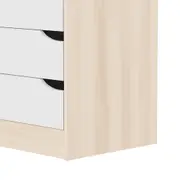 CÔMODA 4 GAVETAS 65 CM X 39 CM WINK - NATURAL WASHED/BRANCO - Foto 4