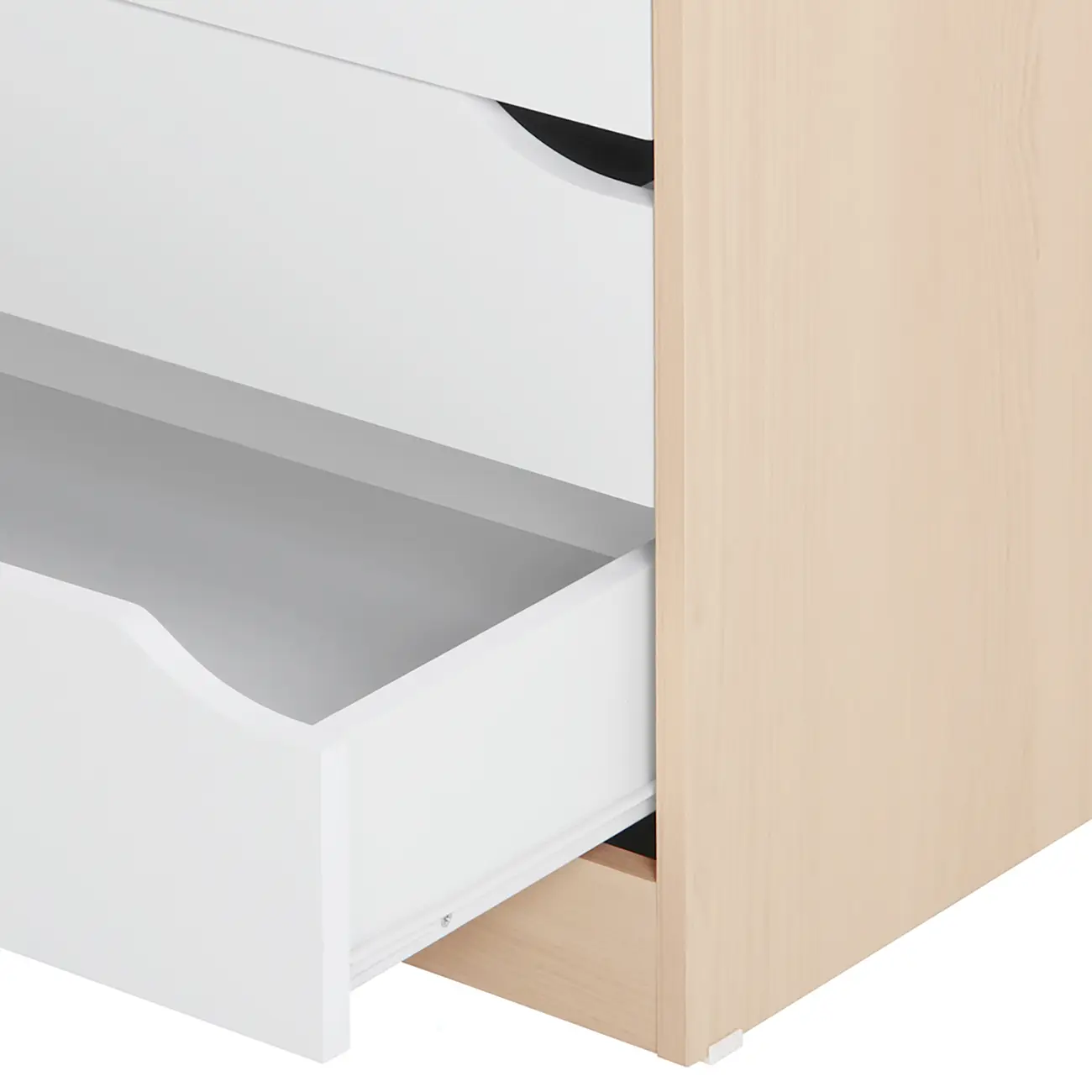 CÔMODA 4 GAVETAS 65 CM X 39 CM WINK - NATURAL WASHED/BRANCO - Foto 5