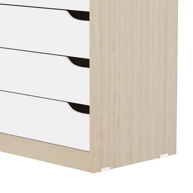 CÔMODA 6 GAVETAS 65 CM X 39 CM WINK - NATURAL WASHED/BRANCO - Foto 10