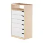 CÔMODA 6 GAVETAS 65 CM X 39 CM WINK - NATURAL WASHED/BRANCO - Foto 2