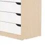 CÔMODA 6 GAVETAS 65 CM X 39 CM WINK - NATURAL WASHED/BRANCO - Foto 4