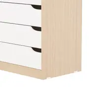 CÔMODA 6 GAVETAS 65 CM X 39 CM WINK - NATURAL WASHED/BRANCO - Foto 4