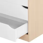 CÔMODA 6 GAVETAS 65 CM X 39 CM WINK - NATURAL WASHED/BRANCO - Foto 5