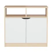ARMÁRIO 2 PORTAS 80 CM X 40 CM WINK - NATURAL WASHED/BRANCO - Foto 1