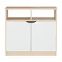 ARMÁRIO 2 PORTAS 80 CM X 40 CM WINK - NATURAL WASHED/BRANCO - Foto 1