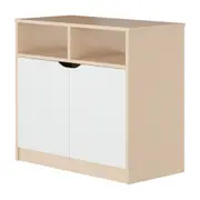 ARMÁRIO 2 PORTAS 80 CM X 40 CM WINK - NATURAL WASHED/BRANCO - Foto 2
