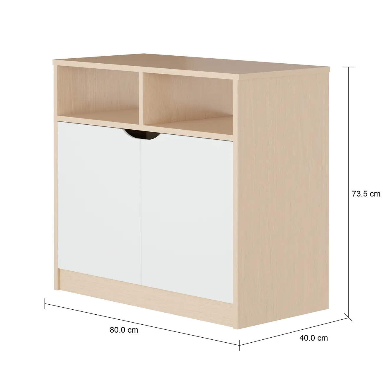 ARMÁRIO 2 PORTAS 80 CM X 40 CM WINK - NATURAL WASHED/BRANCO - Foto 6