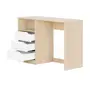 ESCRIVANINHA 3 GAVETAS 1,10 M X 40 CM WINK - NATURAL WASHED/BRANCO - Foto 3