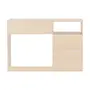ESCRIVANINHA 3 GAVETAS 1,10 M X 40 CM WINK - NATURAL WASHED/BRANCO - Foto 5