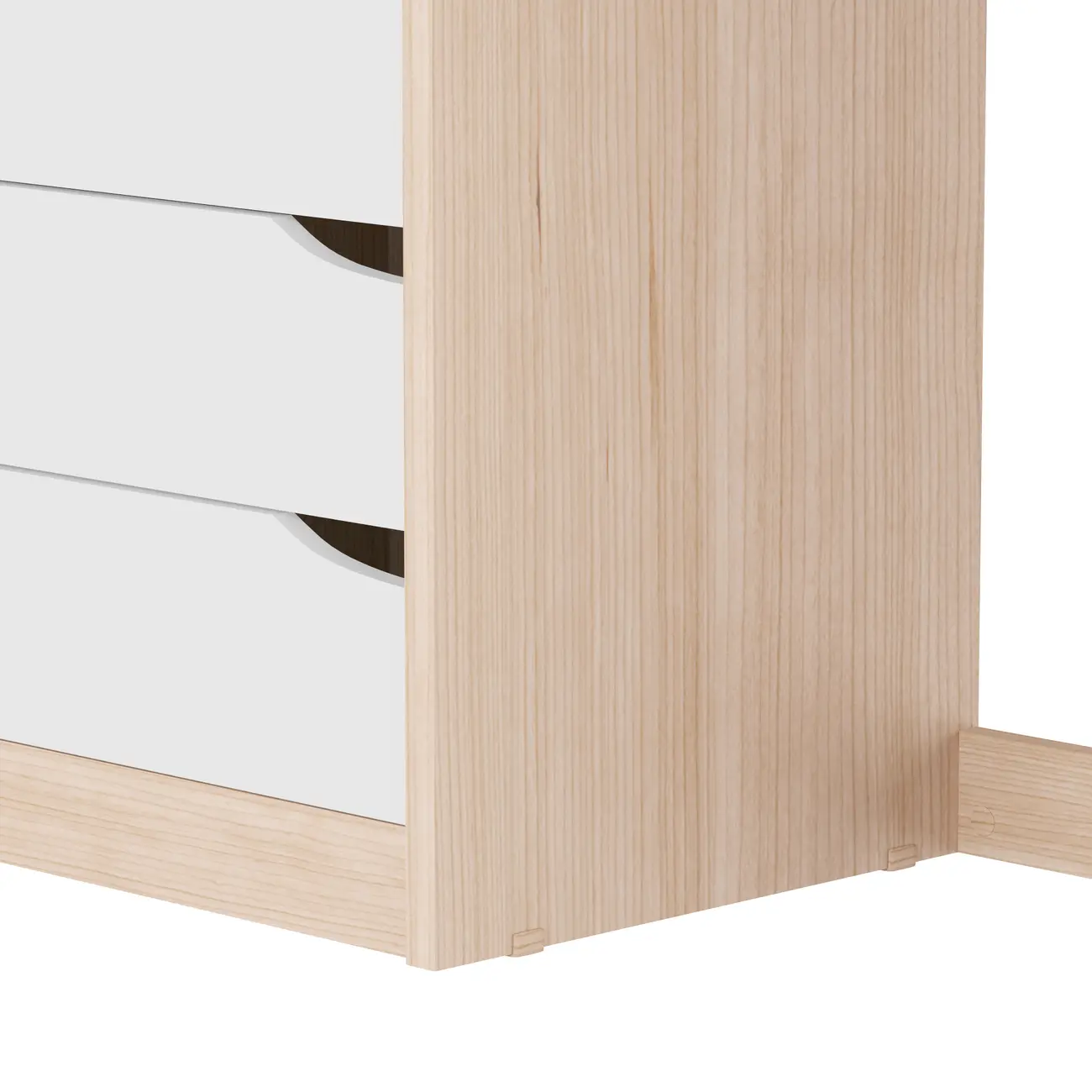 ESCRIVANINHA 3 GAVETAS 1,10 M X 40 CM WINK - NATURAL WASHED/BRANCO - Foto 6