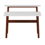 ESCRIVANINHA 1,10 M X 55 CM WORKHOME - NOZES/BRANCO - Foto 1