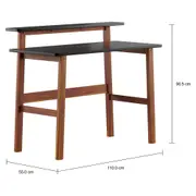ESCRIVANINHA 1,10 M X 55 CM WORKHOME - NOZES/PRETO - Foto 2