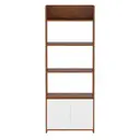 FREIJÓ/BRANCO - ESTANTE 2 PORTAS 72 CM X 1,89 M MINCE