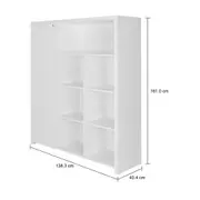 ARMÁRIO PARA ESCRITÓRIO ALTO 1 PORTA BOSS - BRANCO - Foto 11