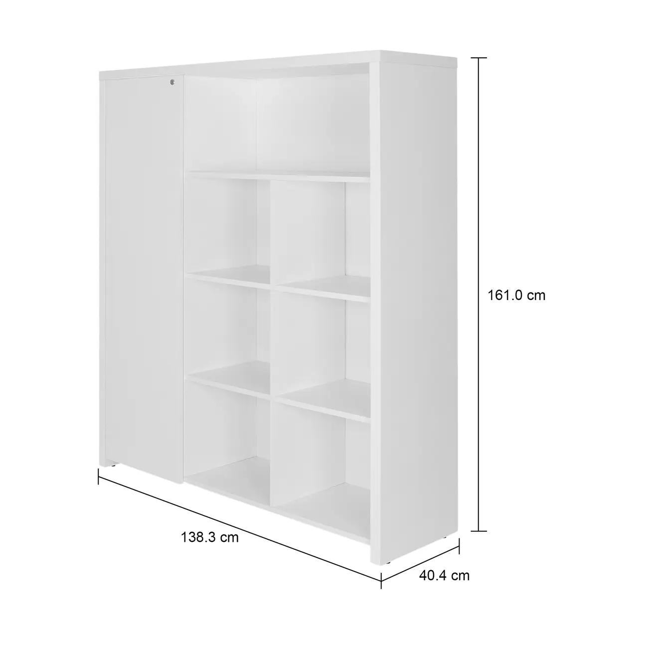 ARMÁRIO PARA ESCRITÓRIO ALTO 1 PORTA BOSS - BRANCO - Foto 11
