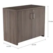 ARMÁRIO PARA ESCRITÓRIO BAIXO 2 PORTAS BOSS - GRAY BORNEO - Foto 2