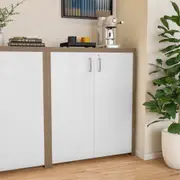 ARMÁRIO PARA ESCRITÓRIO MÉDIO 2 PORTAS BOSS - OAK TAMMI/BRANCO - Foto 16