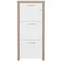 ARQUIVO 3 GAVETAS MADEIRA BOSS - OAK TAMMI/BRANCO - Foto 1