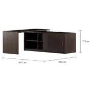MESA COM BALCÃO 1 PORTA DE CORRER 1,80 M X 1,87 M BOSS - GRAY BORNEO - Foto 2