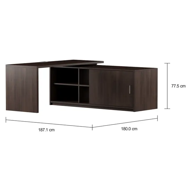 MESA COM BALCÃO 1 PORTA DE CORRER 1,80 M X 1,87 M BOSS - GRAY BORNEO - Foto 2