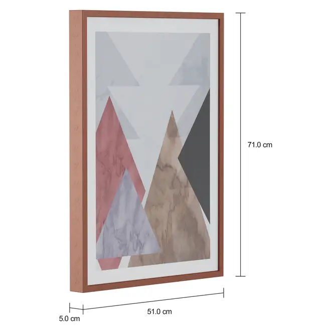 QUADRO 51 CM X 71 CM ANGOLARE II - COBRE/MULTICOR - Foto 2