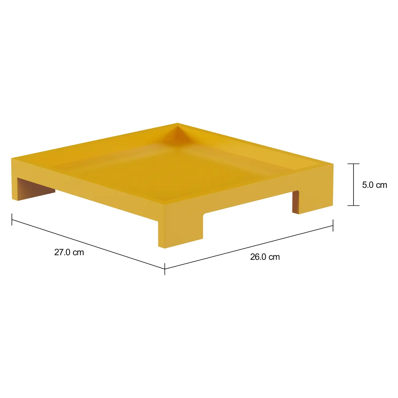 BANDEJA PARA BRAÇO DE SOFÁ 26 CM X 27 CM COLI - BANANA - Foto 2