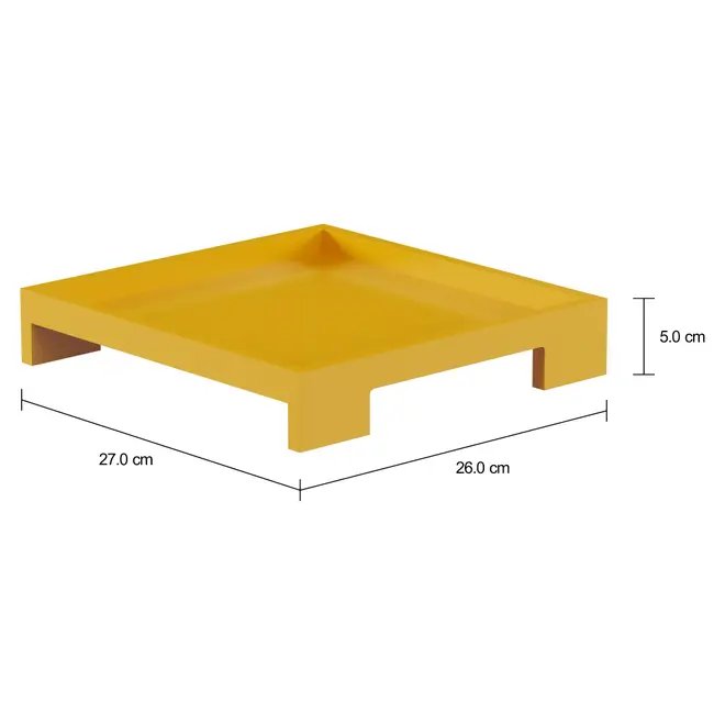 BANDEJA PARA BRAÇO DE SOFÁ 26 CM X 27 CM COLI - BANANA - Foto 2