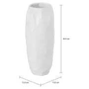 MILOS VASO 30 CM - BRANCO BRILHANTE - Foto 2