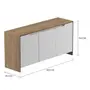 BUFFET 3 PORTAS/1 GAVETA 1,60 M X 46 CM INDOOR - FREIJÓ/BRANCO - Foto 2