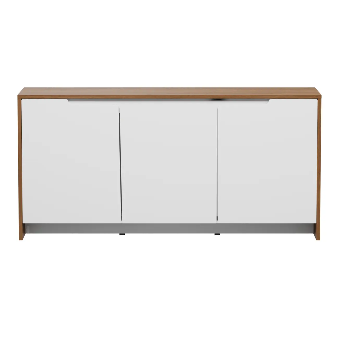 BUFFET 3 PORTAS/1 GAVETA 1,60 M X 46 CM INDOOR - FREIJÓ/BRANCO - Foto 1