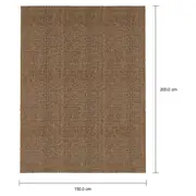 TAPETE 1,50 M X 2 M TRIPOLI - CASTANHO/NATURAL - Foto 8