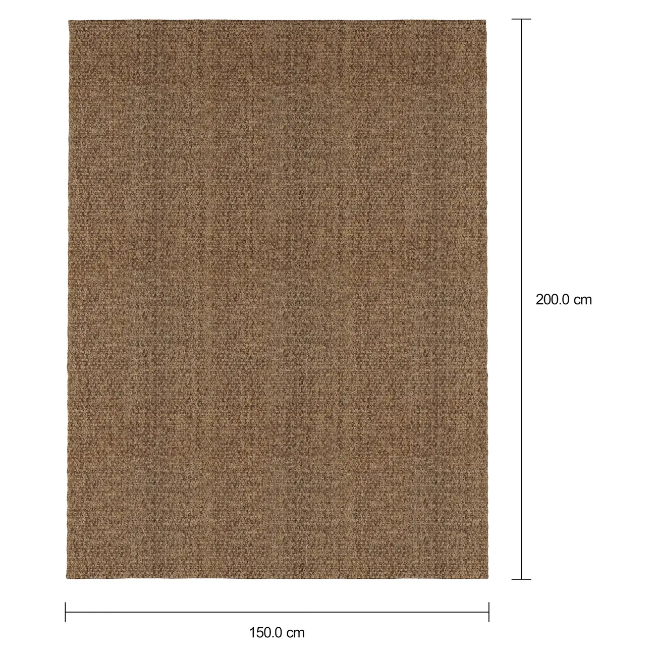 TAPETE 1,50 M X 2 M TRIPOLI - CASTANHO/NATURAL - Foto 8