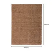 TAPETE 1,50 M X 2 M TRIPOLI - CASTANHO/NATURAL - Foto 7