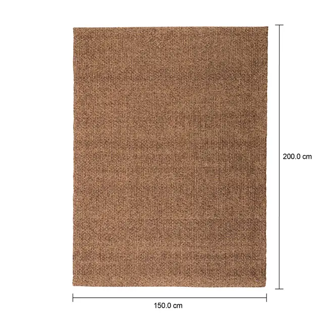 TAPETE 1,50 M X 2 M TRIPOLI - CASTANHO/NATURAL - Foto 7