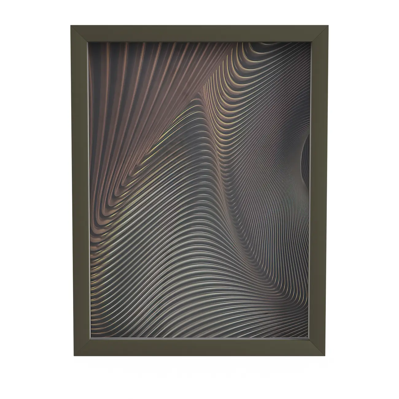 QUADRO DUNAS I 33 CM X 43 CM - RHINOCERONTE/COBRE - Foto 1