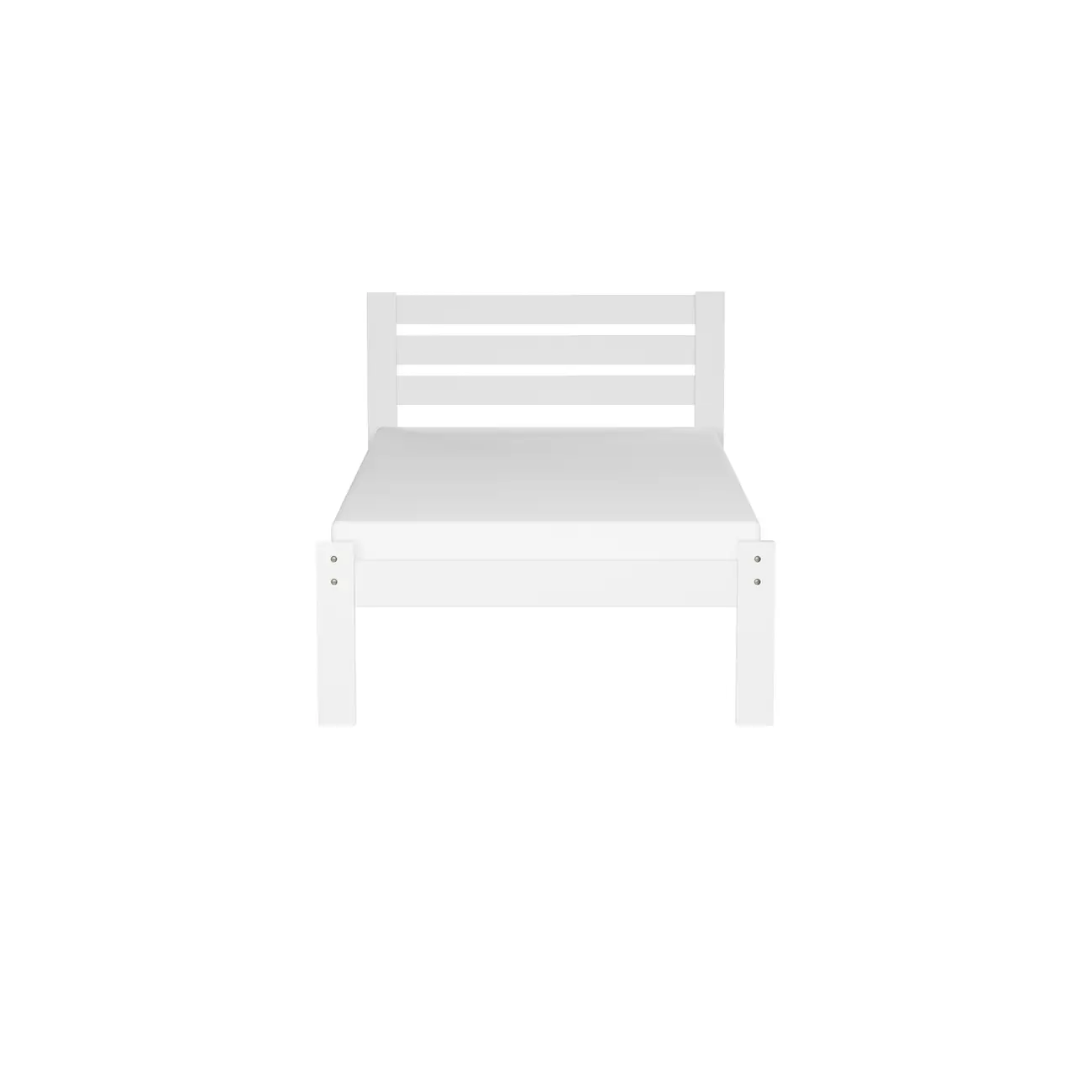 CAMA DE SOLTEIRO 88 CM VILA - BRANCO/BRANCO - Foto 4