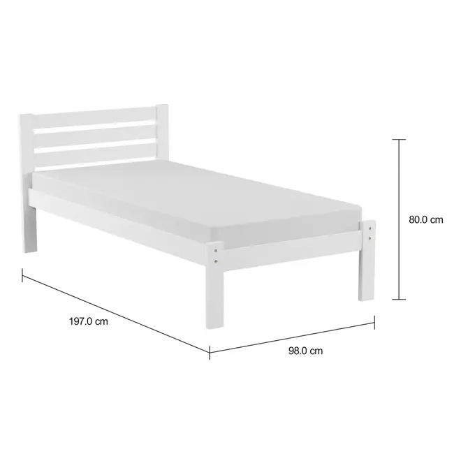 CAMA DE SOLTEIRO 88 CM VILA - BRANCO/BRANCO - Foto 6