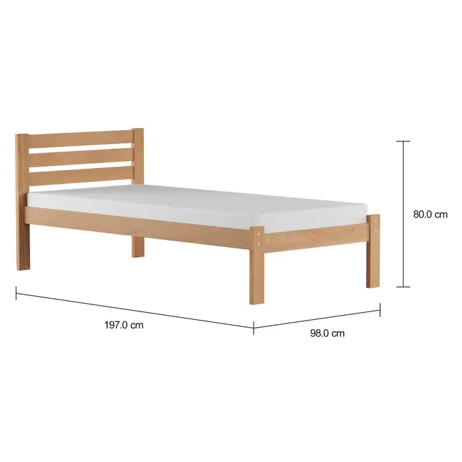 CAMA DE SOLTEIRO 88 CM VILA - AMÊNDOA/AMÊNDOA - Foto 3