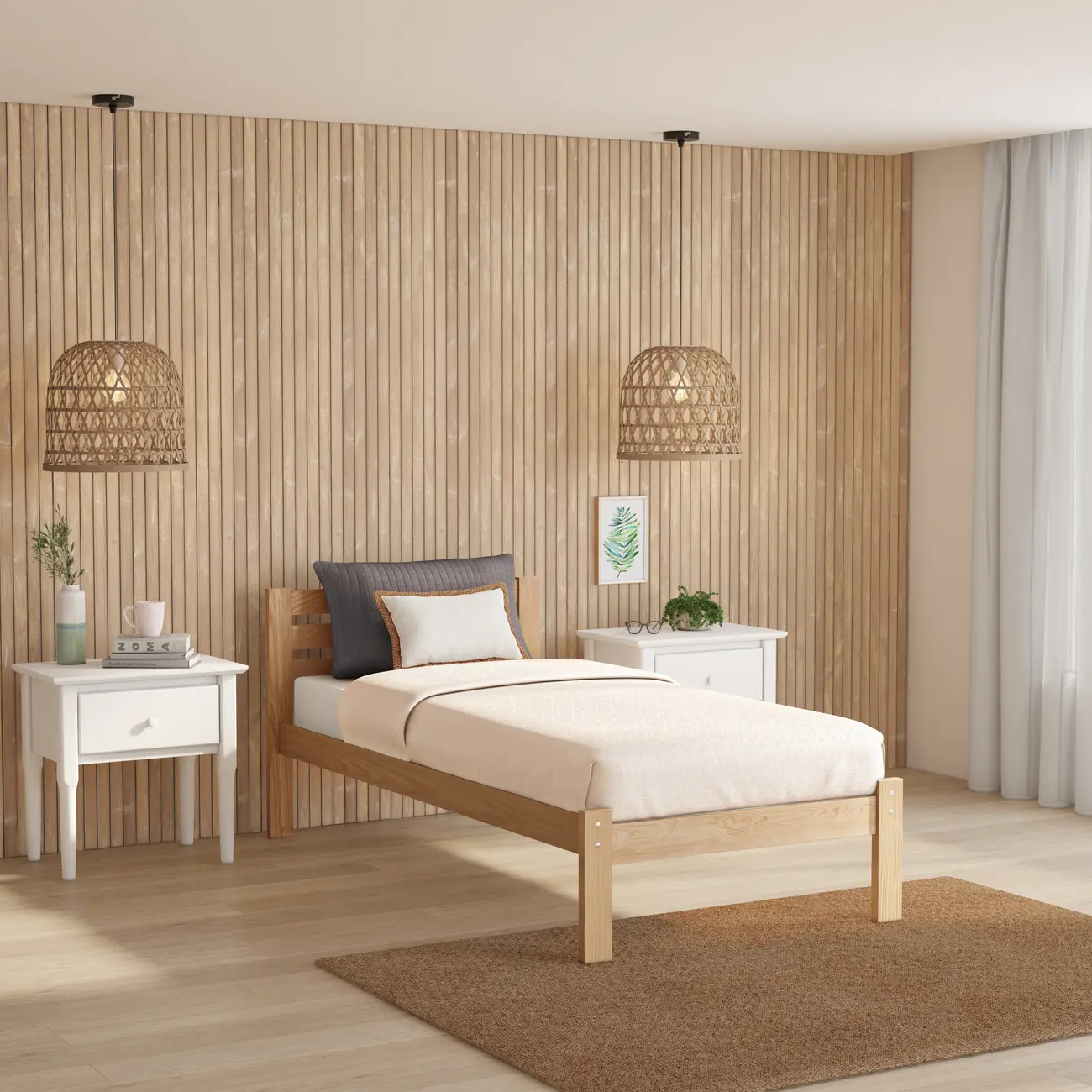 CAMA DE SOLTEIRO 88 CM VILA - AMÊNDOA/AMÊNDOA - Foto 4