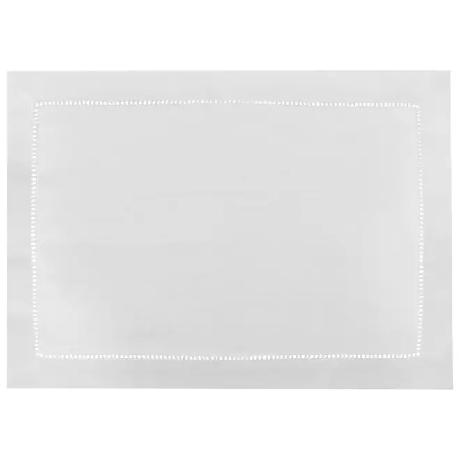 LUGAR AMERICANO TECIDO 50 CM X 35 CM LOUISE - BRANCO - Foto 1