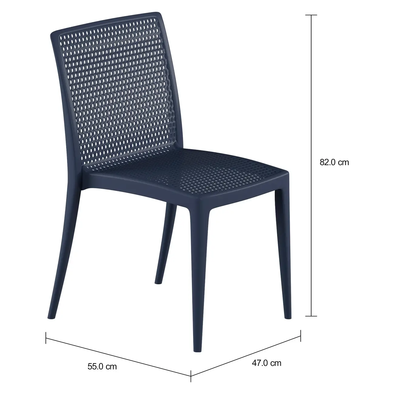 CADEIRA PARA ÁREA EXTERNA EMPILHÁVEL DOTS - ULTRAMARINE PROFUNDO - Foto 10