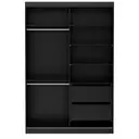 PRETO - ESTRUTURA DE GUARDA-ROUPA 2 PORTAS SLIDES