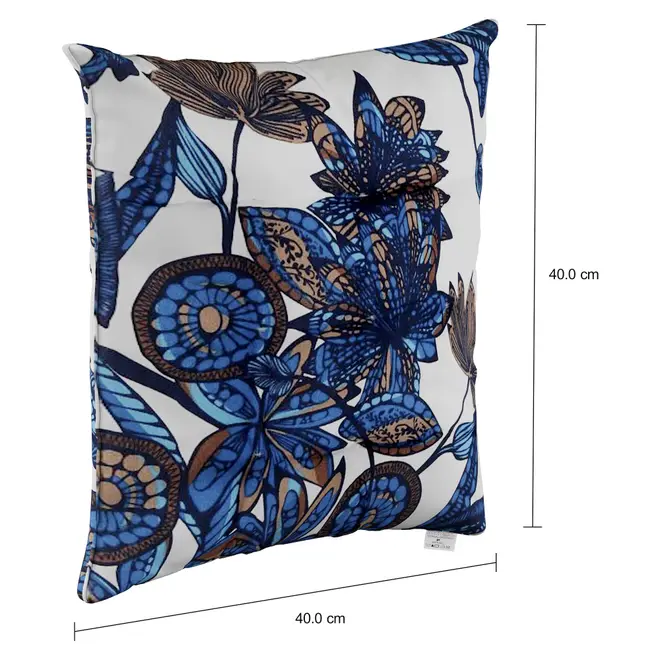 FUTON ALMOFADA 40 CM MAR E TERRA - AZUL/MARROM - Foto 5
