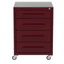 GARNET - GAVETEIRO PARA ESCRITÓRIO 4 GAVETAS ROLLINGS
