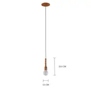 LUMINÁRIA DE TETO WOODWORK BOLA - NOZES - Foto 2