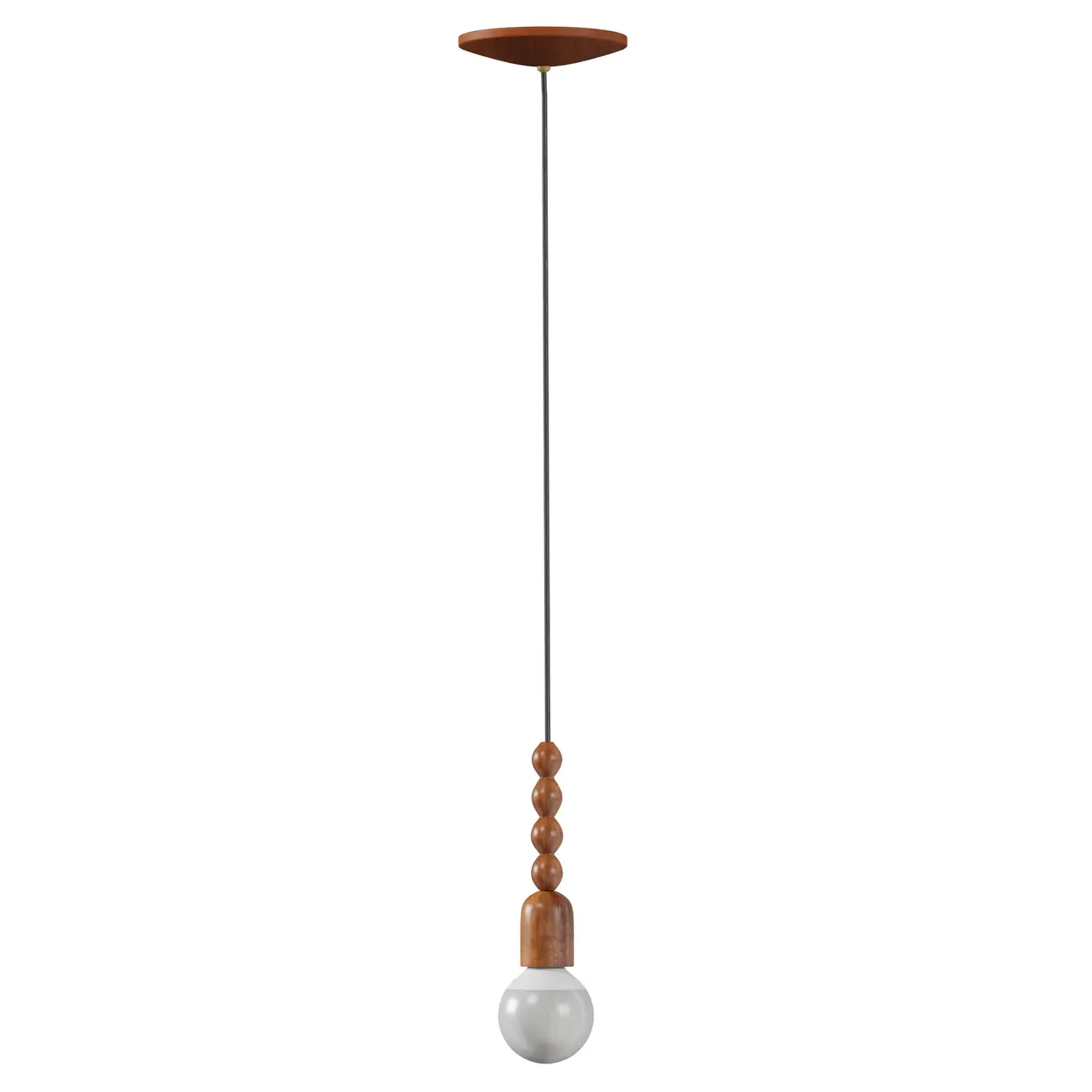 LUMINÁRIA DE TETO WOODWORK BOLA - NOZES - Foto 1