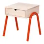MESA DE CABECEIRA 1 GAVETA BOUNCE - LARANJA LED/NATURAL WASHED - Foto 2