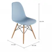 CONJUNTO COM 2 CADEIRAS EASY WOOD - FAIA/AZUL CLARO - Foto 9
