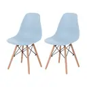 FAIA/AZUL CLARO - CONJUNTO COM 2 CADEIRAS EASY WOOD